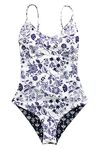 CUPSHE Light Up The Night Print One-Piece Swimsuit Beach Swimwear Bathing Suit (L) Women's Swimwear CUPSHE 