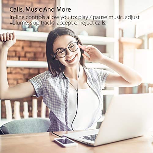 Avantree E171 Sports Earbuds Wired with Microphone, Sweatproof Wrap Around Earphones with Over Ear Hook, in Ear Running Headphones for Workout Exercise Gym Compatible with iPhone, Cell Phones Electronics Avantree 