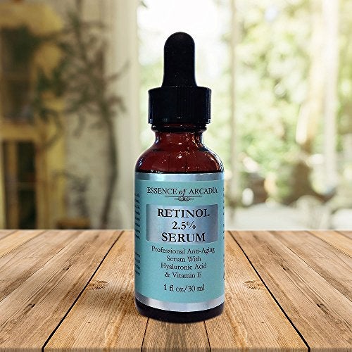 RETINOL 2.5% Serum, High Strength - Professional Anti- Aging Formula With Hyaluronic Acid and Vitamin E by Essence of Arcadia, Minimize Wrinkles, Fade Dark Spots Skin Care Essence of Arcadia 