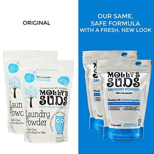 Molly's Suds All Natural Laundry Powder 120 loads, Bundle of 2
