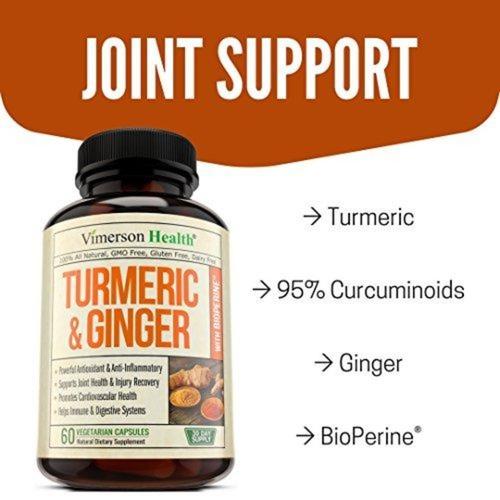 Turmeric Curcumin with Ginger & Bioperine Supplement Vimerson Health 