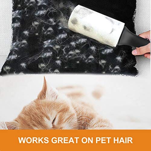 Cusbus Lint Rollers for Pet Hair Extra Sticky, [450 Sheets/5 Refills] Lint Roller with 2 Covers & Handles, Portable Lint Remover Brush Pet Hair Remover for Dog & Cat Hair Removal, Clothes, Furniture Home Cusbus 
