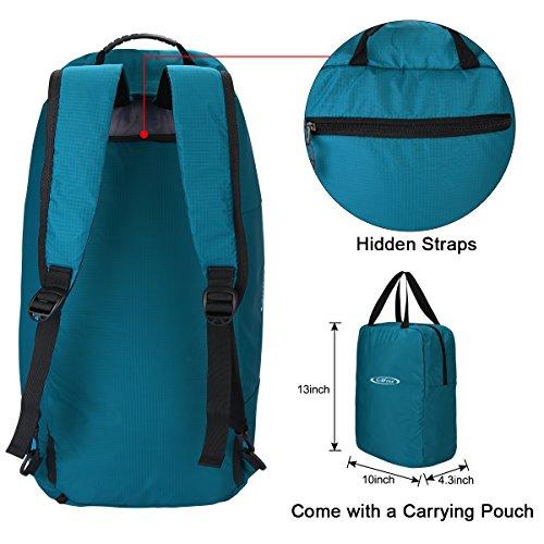 G4Free 3-Way Travel Duffel Backpack Luggage Gym Sports Bag with Shoe Compartment (Cyan) Backpack G4Free 
