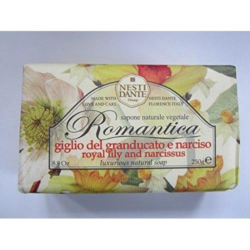 Nesti Dante Romantica Natural Soap, Royal Lily and Narcissus/Luxurious, 8.8 Ounce Natural Soap Nesti Dante 