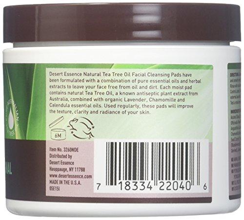 Facial Cleansing Pads - Tea Tree Oil, 50 pads 2-pack Skin Care Desert Essence 