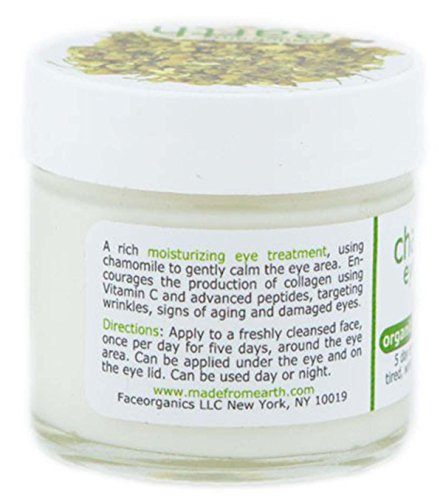 Made from Earth Chamomile Eye Cream with Vitamin B5, C, E, Organic Avocado and Evening Primerose Skin Care Made from Earth 