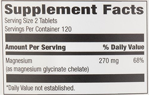 Amazon Elements Chelated Magnesium, 270mg per serving, Vegan, 240 Tablets, 4 month supply Supplement Amazon Elements 