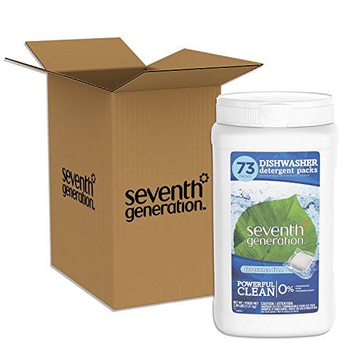 Seventh Generation Dishwasher Detergent Packs, Fragrance Free, 73 count Dishwasher Detergent Seventh Generation 