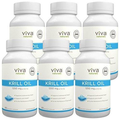 Viva Naturals Krill Oil - 6 Bottles Supplement Viva Naturals 