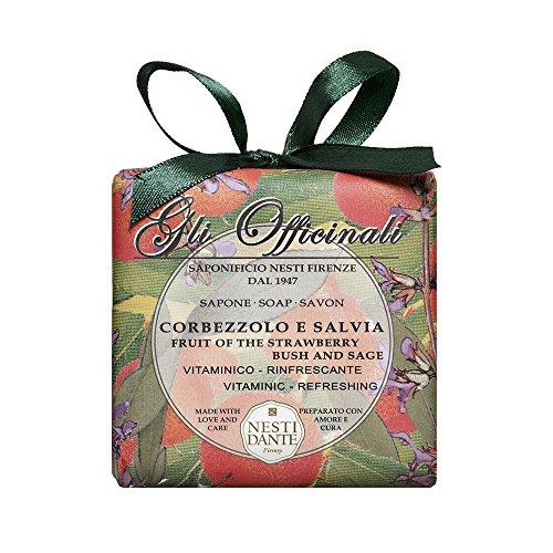 Nesti Dante Gli Officinali Soap, Fruit Of The Strawberry Bush and Sage/Vitaminic and Refreshing, 7 Ounce Natural Soap Nesti Dante 