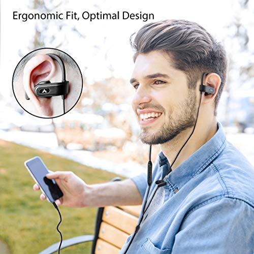 Avantree E171 Sports Earbuds Wired with Microphone, Sweatproof Wrap Around Earphones with Over Ear Hook, in Ear Running Headphones for Workout Exercise Gym Compatible with iPhone, Cell Phones Electronics Avantree 