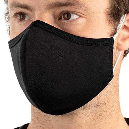 StringKing Reusable Cloth Face Mask - Protection for Kids and Adults - USA-Made, Washable Face Masks (1 Pack - Large/Adult - Black) Tools StringKing 