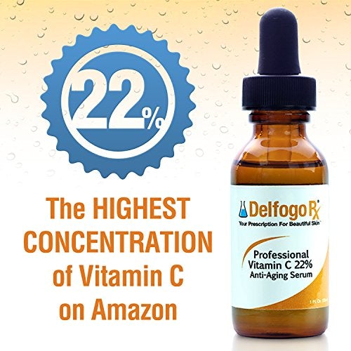 Delfogo Rx Professional 22% Vitamin C Serum | 2% Vitamin E and 0.8% Ferulic Acid | SkinPro Anti-Aging Series Skin Care SkinPro 