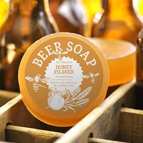 Beer Soap (Honey Pilsner) - All Natural + Made in USA - Actually Smells Good! Perfect Gift For Beer Lovers Natural Soap Swag Brewery 