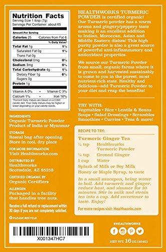 Healthworks Turmeric Root Powder (Curcumin) Organic Food & Drink Healthworks 
