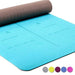 Heathyoga Eco Friendly Non Slip Yoga Mat, Body Alignment System, SGS Certified TPE Material - Textured Non Slip Surface and Optimal Cushioning,72"x 26" Thickness 1/4" Outdoors Heathyoga 