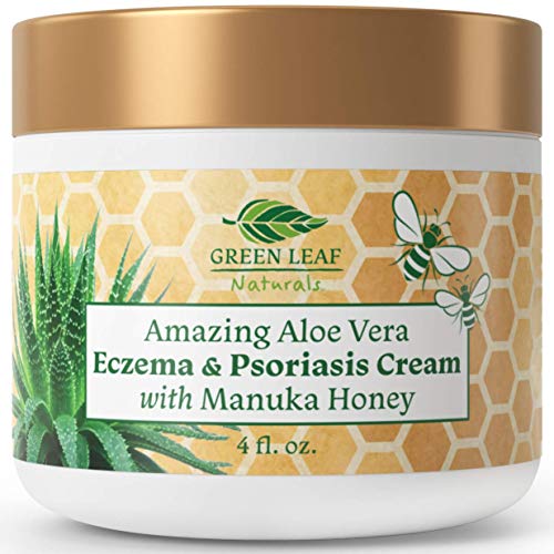 Amazing Aloe Vera Eczema and Psoriasis Cream with Manuka Honey by Green Leaf Naturals - 4 oz Skin Care Green Leaf Naturals 