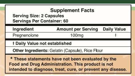 Pregnenolone - Third Party Tested - 120 Capsules - Made in The USA - 100mg Per Serving by Double Wood Supplements Supplement Double Wood Supplements 