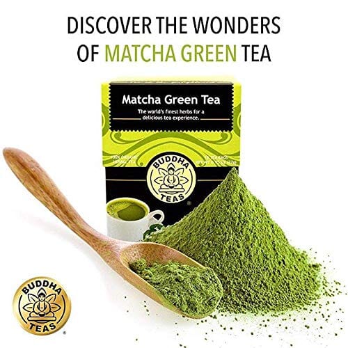 Buddha Teas Organic Matcha Green Tea - OU Kosher, USDA Organic, CCOF Organic, 18 Bleach-Free Tea Bags Grocery Buddha Teas 