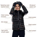 Wantdo Women's Lightweight Packable Down Jacket(Black, Large) Ski Wantdo 