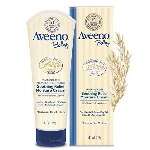 Aveeno Baby Soothing Relief Moisturizing Cream with Natural Oat Complex for Sensitive Skin, 8 oz Bath, Lotion & Wipes Aveeno Baby 