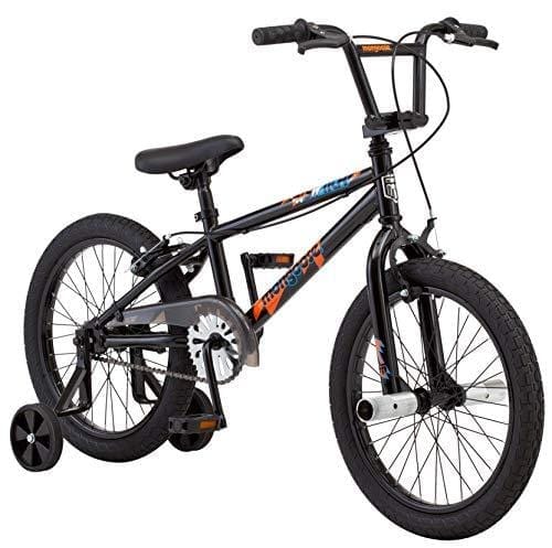 Mongoose Switch BMX Bike for Kids, 18-Inch Wheels, Includes Removable Training Wheels Outdoors Mongoose 