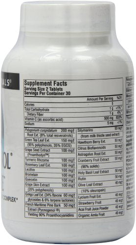 Source Naturals Pycnogenol Supreme 50mg Berry and Botanical Antioxidant Complex for a Broad Range of Free Radical Protection Packed with 500mg Added Vitamin C - 60 Tablets Supplement Source Naturals 