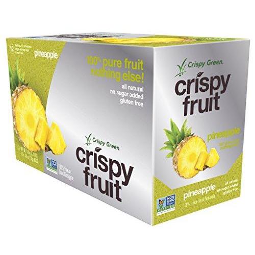 Freeze-Dried Fruits, Non-GMO, Gluten Free, No Sugar Added, Pineapple (12 Count) Food & Drink Crispy Green 
