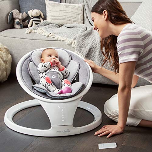 Munchkin Bluetooth Enabled Lightweight Baby Swing with Natural Sway in 5 Ranges of Motion, Includes Remote Control Baby Product Munchkin 