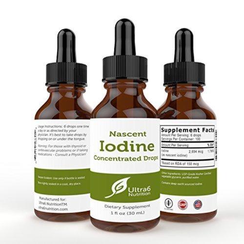 Nascent Iodine Drops Supplement Ultra6 Nutrition 