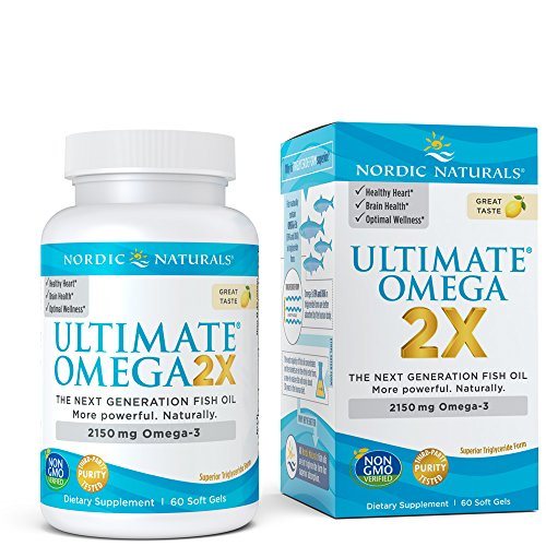 Nordic Naturals Ultimate Omega 2X - Extra Omega-3s Support Heart, Brain, and Immune Health, 60 Soft Gels Supplement Nordic Naturals 