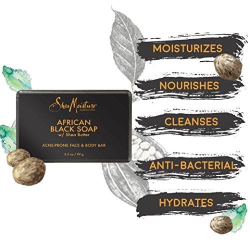 SheaMoisture African Black Soap | Acne Prone Face & Body Bar | 3.5 oz. Skin Care Shea Moisture 