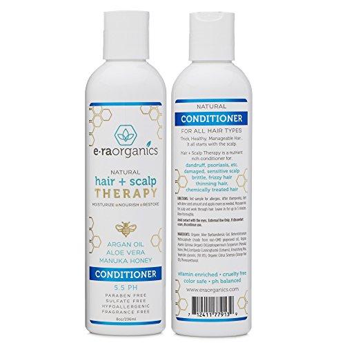 Argan Oil Conditioner for Dry, Itchy Scalp & Dry, Damaged, Frizzy Hair (8oz) Natural Hair Conditioner for Dandruff, Scalp Psoriasis, Eczema & More for Men, Women & Kids. Sulfate Free, Ph Balanced Hair Care Era Organics 