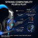 VersionTECH. G2000 Gaming Headset, Surround Stereo Gaming Headphones with Noise Cancelling Mic, LED Light & Soft Memory Earmuffs, Works with Xbox One, PS4, Nintendo Switch, PC Mac Computer Games -Blue Electronics VersionTECH. 