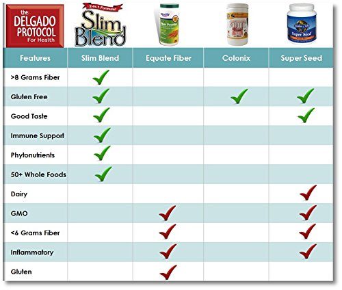 Slim Blend PRO - 840 grams of Vegan Protein Powder, 32+ Organic Superfoods, Plant Based, Non-GMO, Gluten Free, Dairy Free, Cholesterol Free, Soy Free, Whey Free, Nutritional Shake Supplement The Delgado Protocol for Health 