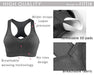 FITTIN Racerback Sports Bras - Pack of 3 - Padded Seamless High Impact Support For Yoga Gym Workout Fitness, Grey/Black/Aqua, XXL Apparel FITTIN 