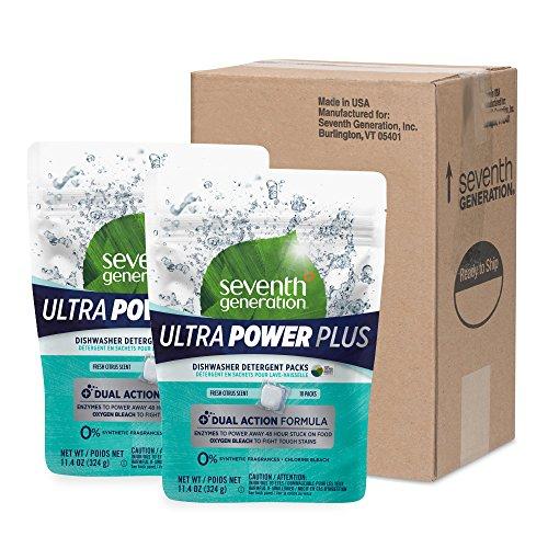 Seventh Generation Ultra Power Plus Dishwasher Detergent Packs, Fresh Citrus Scent, 86 count Dishwasher Detergent Seventh Generation 