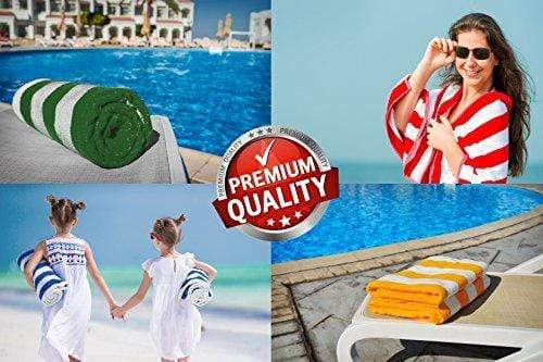 Utopia Towels Premium Quality Cabana Beach Towels - Pack of 4 Cabana Stripe Pool Towels (30 x 60 Inches) - Multi Color Towels with High Absorbency Towel Utopia Towels 