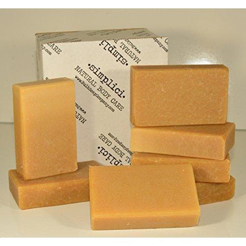 SIMPLICI Goats Milk & Honey Bar Soap Bulk Box (7 Bars). PALM OIL FREE Natural Soap Simplici 