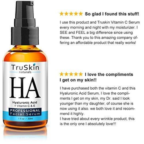 Hyaluronic Acid Serum for Skin & Face Beauty & Health TruSkin Naturals 