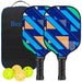 Beives Graphite Pickleball Paddles Set of 2 Pickleball Racket Lightweight Pickle Balls Equipment with 4 Balls and Portable Carry Bag (Blue) Sports Beives 