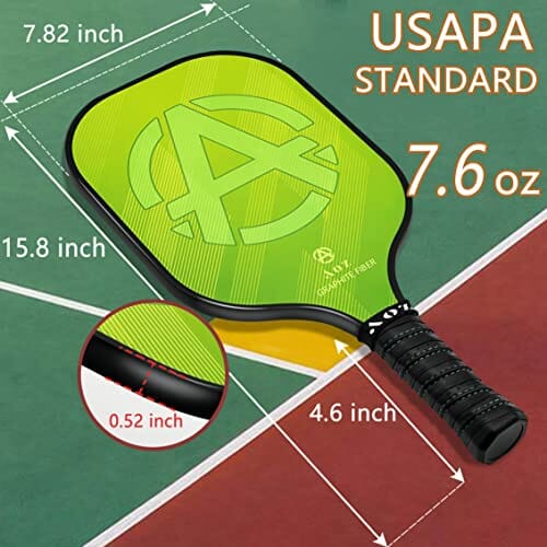 AOZINTL Pickleball Paddles Set of 4, Graphite Face Pickleball Paddles with Honeycomb Core and Premium Comfort Grip, Equipment with 6 Balls, Pickle-Ball Racquet with1 Portable Bag for Men and Women Sports AOZINTL 