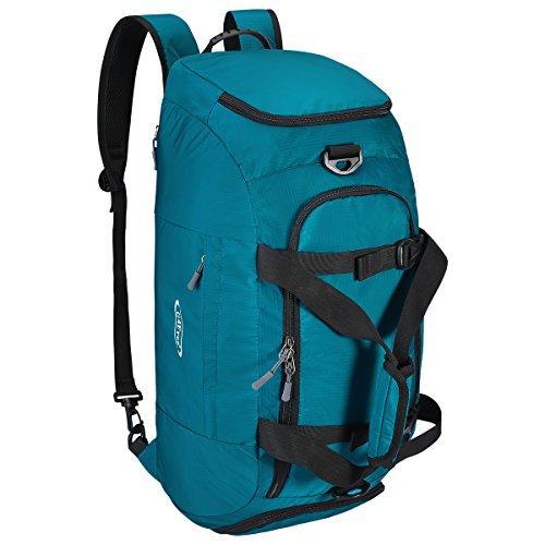 G4Free 3-Way Travel Duffel Backpack Luggage Gym Sports Bag with Shoe Compartment (Cyan) Backpack G4Free 