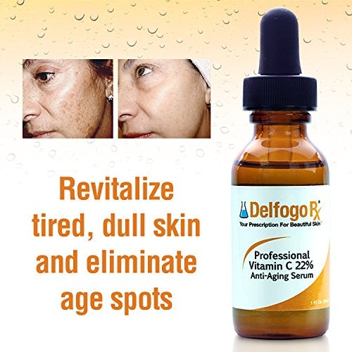 Delfogo Rx Professional 22% Vitamin C Serum | 2% Vitamin E and 0.8% Ferulic Acid | SkinPro Anti-Aging Series Skin Care SkinPro 