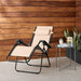 AmazonBasics Outdoor Zero Gravity Lounge Folding Chair, Beige Furniture AmazonBasics 