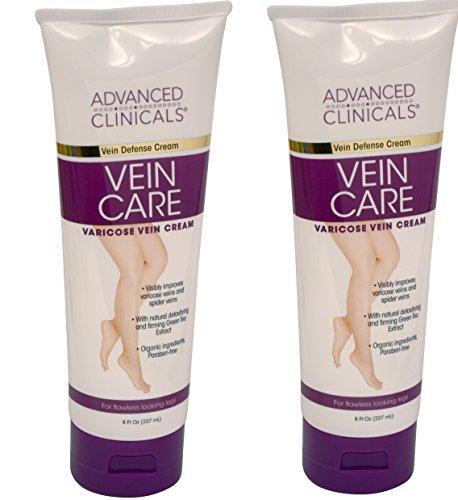 Advanced Clinicals Vein Care- Eliminate The Appearance of Varicose Veins. Spider Veins. Guaranteed Results! (Two - 8oz) Skin Care Advanced Clinicals 