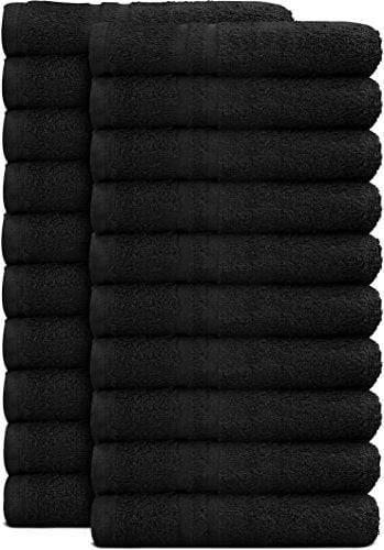 Utopia Towels - Salon Towel, Pack of 24 (Not Bleach Proof, 16 x 27 Inches)  Highly Absorbent Cotton Towels for Hand, Gym, Beauty, Spa, and Home Hair