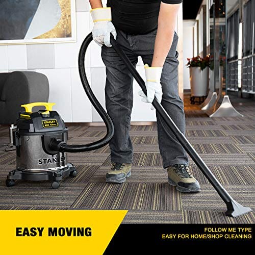 Stanley 4 Gallon Wet Dry Vacuum, 4 Peak HP Stainless Steel 3 in 1 Shop Vacuum Blower with Powerful Suction, for Job Site, Garage, Basement, Model: SL18301-4B Tools Stanley 