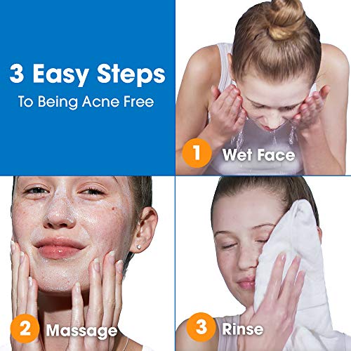 AcneFree Blackhead Removing Exfoliating Face Scrub with 2% Salicylic Acid and Charcoal Jojoba - Daily Wash, Skin Care Face Scrub Acne Treatment For Men Women and Teens With Acne Prone Skin - 5 oz Size Skin Care AcneFree 
