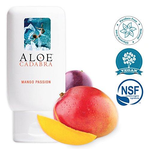 Flavored Personal Lubricant Organic, Natural Mango Passion Lube for Anal Sex, Oral, Women, Men & Couples, 2.5 Ounce Aloe Cadabra Aloe Cadabra Aloe Cadabra 